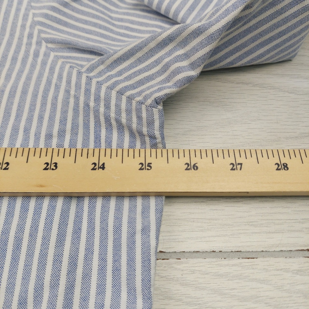 Ralph Lauren Button Down Shirt Mens XL Blue Striped Cotton Oxford Flesh Pony - Picture 6 of 7